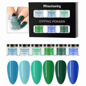 <span class=keywords><strong>Kit</strong></span> de <span class=keywords><strong>Uñas</strong></span> con Polvo <span class=keywords><strong>para</strong></span> Decoración, 6 Piezas, Secado Rápido, Colores Verde y Azul de Verano, Manicura Francesa <span class=keywords><strong>para</strong></span> Uso en Casa o Salón - Product Image 3