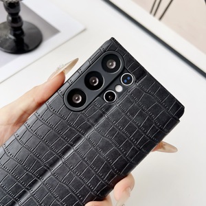 Étui portefeuille noir classique pour <span class=keywords><strong>Samsung</strong></span>, protection intégrale antichoc avec protection d'objectif surélevée, coque de luxe légère - Product Image 5