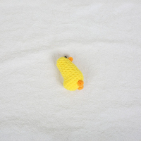 En gros, Mini porte-clés canard en crochet, jouets animaux en fil tricoté faits main, canards jaunes