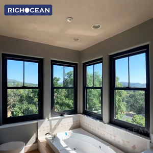 Fenêtres à guillotine <span class=keywords><strong>en</strong></span> aluminium blanc français RICHOCEAN, économie d'énergie, double vitrage Low-E avec grille - Product Image 5