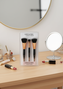 Grenobil Cosmetic <b>Brush</b> Set 3pcs Synthetic Hair Makeup <b>Brushes</b> For Face Application - Product Image 2