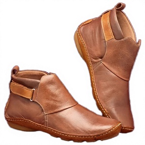 Botas de Nieve Clásicas para Mujer, Forradas de Piel, Cálidas, con Diseño Sólido, Impermeables, Antideslizantes, de Cuero PU, Planas - Product Image 3