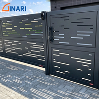 Clôture en panneaux solides en aluminium moderne, revêtement poudré, clôture personnalisée pour la protection de la vie privée, pour projets résidentiels et commerciaux