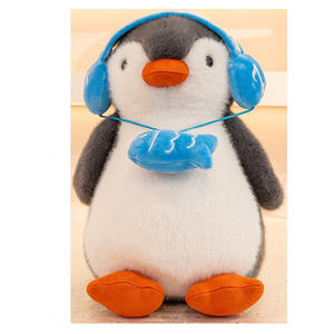 Cross-Border New Penguin Blue Bear Peluche de juguete Super Soft Children's Soothing Little Penguin Doll con <span class=keywords><strong>canciones</strong></span> relajantes - Product Image 6