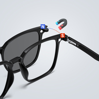 Lunettes de conduite de nuit anti-éblouissement lunettes de soleil polarisées à pince interchangeables lunettes magnétiques personnalisées 3 en 1 Tr90 meilleure qualité