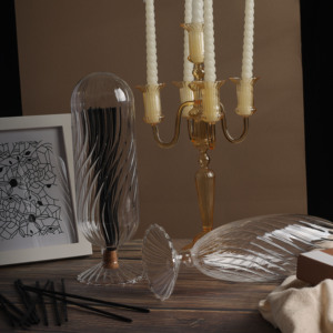 热卖手工吹制独特玻璃器皿安全火柴储物瓶火柴装在罐子里 - Product Image 4