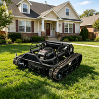 Robot Pemotong Rumput Pintar Rc Remote Zero Turn Tanpa Kabel 4-Tak Bensin Self Propelled