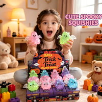 Jouet Squishy Halloween en Maltose, Fantôme, Citrouille, Chauve-souris, Jouet Anti-stress à Rebond Lent, Cadeau de Fête
