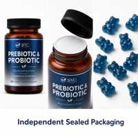 Gummies Probiotiques et Prébiotiques SYC BIO Confort Doux 50 Unités Framboise Bleue Vente en Gros Fournisseur B2B Marque Privée OEM ODM Usine