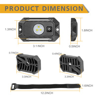 Blanc Universel SUV Intérieur Toit Monté Lumière 12V UTV Dôme Lecture Carte Lumière pour SXS Can-Am RZR Camion SUV Bateau