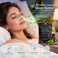 Bandes nasales en tissu non tissé parfumées à la menthe et à la lavande, avec logo personnalisé OEM/ODM, anti-ronflement, aide au sommeil, hypoallergéniques, qualité médicale