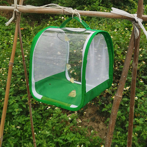 360 °   Jaula para Mariposas Totalmente Transparente, Plegable, de Malla, <span class=keywords><strong>con</strong></span> Asa, Portátil, para Lagartijas e Insectos - Product Image 3
