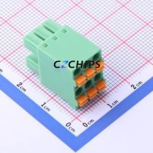 KF2EDGKNH-3.81-2*3P Plug-in Terminal Block P=3.81mm Connector ( Connector Type: Plug )( Construction: 2x3P )( Pitch: 3.81mm ) - Product Image 1
