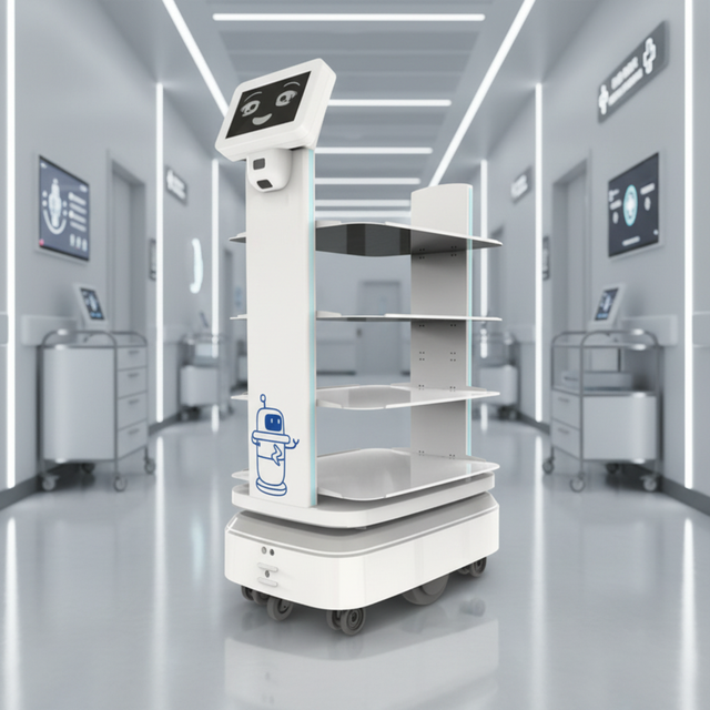 Factory Direct Sales Autoxing Robot D150 Intelligent Distribution Robot 150kg Capacity Autonomous Navigation