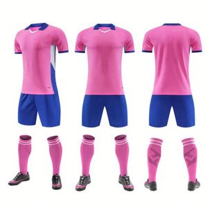 Uniformes Personalizados de Fábrica para Equipos, Ropa Deportiva de Fútbol Unisex de Secado Rápido y Transpirable, Tallas Grandes, 100% Poliéster, Transferencia Térmica, para Entrenamiento - Product Image 4