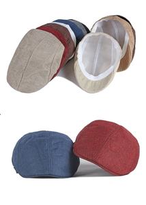 Auf Lager 10 Farben Baumwolle in Leinenoptik Newsboy-Mützen Gatsby Cabbie Fahr- Jagd-Kappe Schiebermütze Irische Mützen - Product Image 3