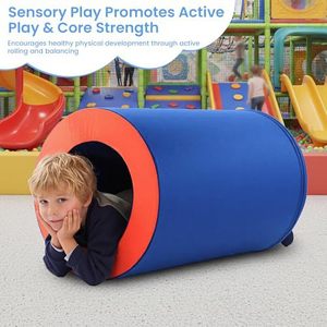 Chaise sensorielle tunnel en mousse personnalisée 30x22 pouces, siège compressible doux et lavable pour enfants - Product Image 2