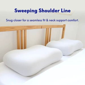 Oreiller pour sommeil profond, design ergonomique breveté pour les dormeurs sur le côté et sur le dos, forme cervicale orthopédique pour un soutien doux - Product Image 3