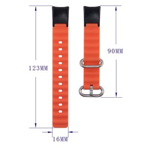 Bracelet de montre en Silicone océan deux couleurs pour <span class=keywords><strong>Honor</strong></span> <span class=keywords><strong>Band</strong></span> 4 <span class=keywords><strong>5</strong></span> 6 7 Huawei <span class=keywords><strong>Band</strong></span> 6 6pro 6Nfc 7 Bracelet de montre de sport Bracelet de montre de remplacement - Product Image 4