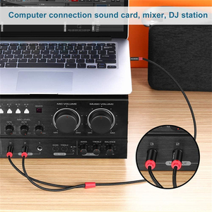卸売3.5mm 1/8 "TrSからデュアル6.35mm 1/4" TSモノスプリッターオーディオコードケーブル - Product Image 3