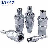 JAZZY P002B Raccord pneumatique à déconnexion rapide en acier inoxydable et laiton, accouplement rapide hydraulique type Poppet, face plate, à visser