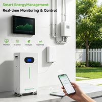 Système de stockage d'énergie domestique modulaire LiFePO4 10kWh 15kWh 16kWh 20kWh avec BMS intelligent, 6500 cycles et stock américain disponible dès maintenant