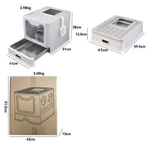 Kunden spezifische Katzenstreu aus Edelstahl mit Schubladen Große Kapazität NON-STICK Katzen toilette aus Edelstahl - Product Image 4