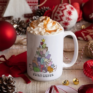 TD Meowy Catmas ceramica gres merletto tazza da caffè 600ml capacità microonde lavabile lavastoviglie Design moderno stile per regali aziendali