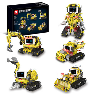 Excavatrice compatible <span class=keywords><strong>Lego</strong></span> avec mini-blocs de construction, robot d'ingénierie LED 5 modèles, télécommande + application programmable, double contrôle RC, jouet - Product Image 5