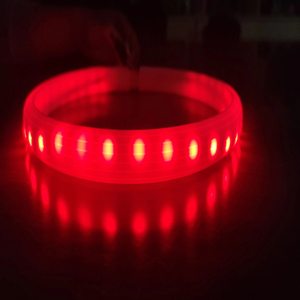 Collar de perro LED recargable USB tipo C Collar de flash RGB de silicona arcoíris con luces - Product Image 4