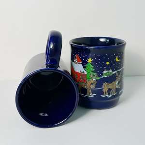 Taza de Cerámica Personalizada con Asa de 12 Oz, Diseño Navideño para Regalos, Hecha en Zibo - Product Image 1