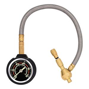 थोक 0-100 पीएसआई कार एयर रिलीज फ़ंक्शन टिकाऊ लचीले रबर एक्सटेंशन के साथ उच्च परिशुद्धता टायर दबाव गेज - Product Image 2