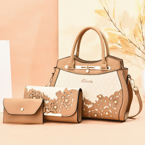 Nueva Colección de Bolsos de Hombro Cruzados de Lujo para Mujer, Bolsos Tote Casuales con Estampado de Caramelos y Cierre de Cremallera, Juego de 3 Piezas - Product Image 3