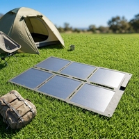Chargeur solaire portable Sunflex SFS-T 6 plis, camping, étanche IP67, panneau solaire pliable en perovskite 32W, ultra-léger, pour sac à dos