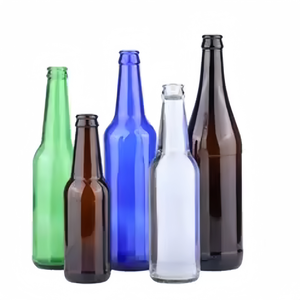 Botella de Vidrio Transparente de 330ml/500ml para Cerveza, Refresco, Agua, Bebidas, Vino Espumoso, Alcohol, Jugo, con Tapas Corona - Product Image 3