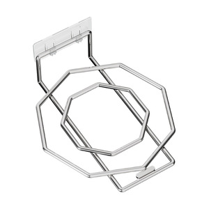 ชั้นวางของในห้องน้ำแบบติดผนังสแตนเลสทรงสี่เหลี่ยมมุมฉาก ทนทาน ไม่ต้องเจาะ - Product Image 5