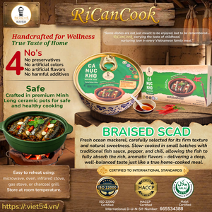 Plat vietnamien traditionnel de scad braisé prêt à consommer pour accompagnements de riz 500g (250g x 2) Sans conservateurs - Product Image 5