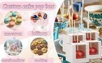 Boîte à macarons personnalisée avec fenêtre, bâtonnets pour sucettes, cadeaux de mariage, emballages pour sucettes, petites boîtes pour cake pops, boîte à bâtonnets pour bonbons aux pommes