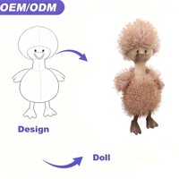 Peluche Canard Super Douce et Longue en Polaire, Multicolore, Mignonne, Cadeau Unisexe Anti-Stress, Rembourrage Coton PP, Jouet en Peluche OEM