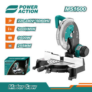 <span class=keywords><strong>Scie</strong></span> à <span class=keywords><strong>onglet</strong></span> coulissante multifonction industrielle 2400W Power Action pour usage en usine de meubles - Product Image 5