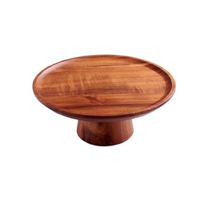 Acacia <strong>Wood</strong> Round Cake Stand Tray Set Decorative <strong>Plate</strong> for Home Table Serving Dried Fruit and Nuts Pack of Wooden Dishes - Product Image 6