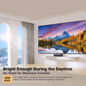 <span class=keywords><strong>A6</strong></span> Último Proyector láser 4K 3000 lúmenes ANSI 3840x2160P Resolución WiFi Android Home Proyector HDR DLP Tiro corto 3D incorporado - Product Image 4