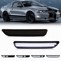 2pcs blanc LED dynamique feux de position latéraux pour Ford Mustang 10-14 réflecteur arrière clignotant lampes ampoule latérale