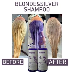 הסיטונאי להסיר צהוב אנטי ברזי שיער גוון מרכך 400 מ "ל סגול כסף עבור שיער אפור - Product Image 6