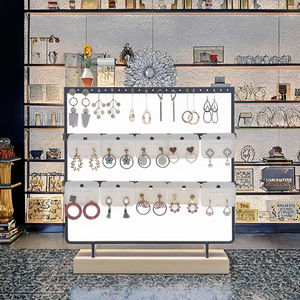 Présentoir à bijoux, emballage pour bijoux, présentoir en métal et bois pour boucles d'oreilles, plateaux de présentation de bijoux, organisateur de rangement de taille personnalisée - Product Image 3