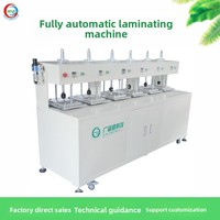 Machine de plastification entièrement automatique pour cahiers, avec distribution de colle, écran de pressage pneumatique à chaud et six stations
