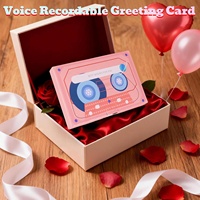 Carte de vœux enregistrable en plastique, jouets éducatifs pour les enfants de 5 à 7 ans, carte audio vocale personnalisée, meilleurs vœux pour tous
