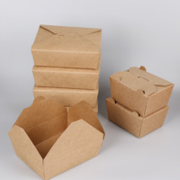 Boîtes à emporter personnalisées de différentes tailles en papier kraft boîte à lunch en papier