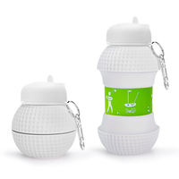 Bouteille d'eau en silicone portable et réutilisable pour filles, avec logo personnalisé, sans BPA, pour enfants et étudiants, idéale pour l'école