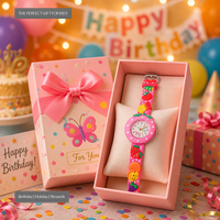Montre à quartz pour enfants avec figurines de dessins animés, montre-bracelet mignonne pour enfants avec cadran coloré, cadeau d'anniversaire pour garçons et filles